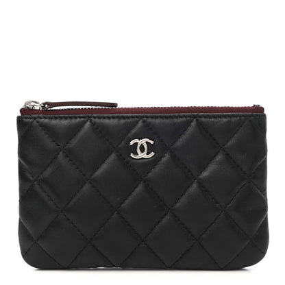Chanel Lambskin Quilted Small Cosmetic Case Black 1 of 10