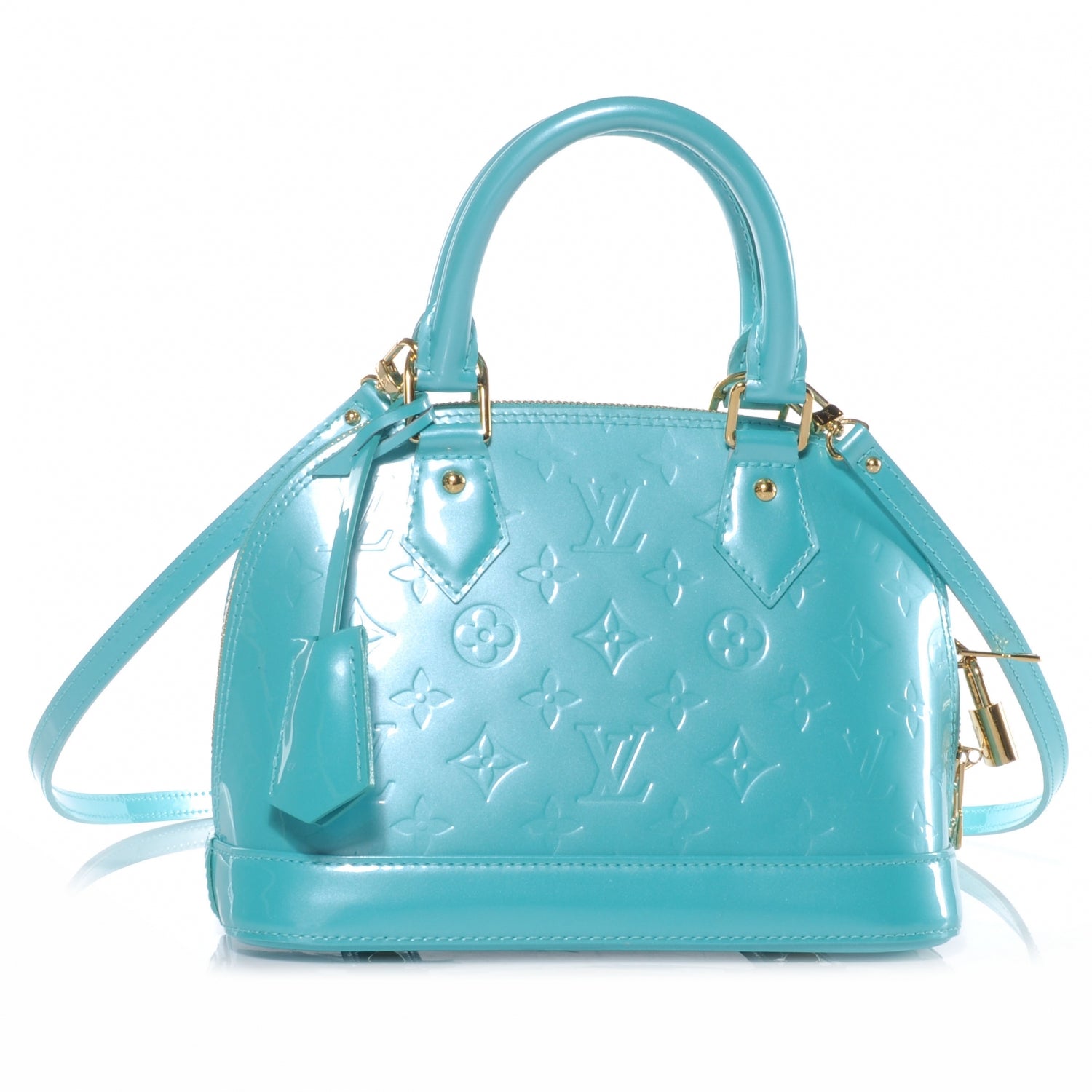 Louis Vuitton Vernis Alma BB Blue Lagon 1 of 7