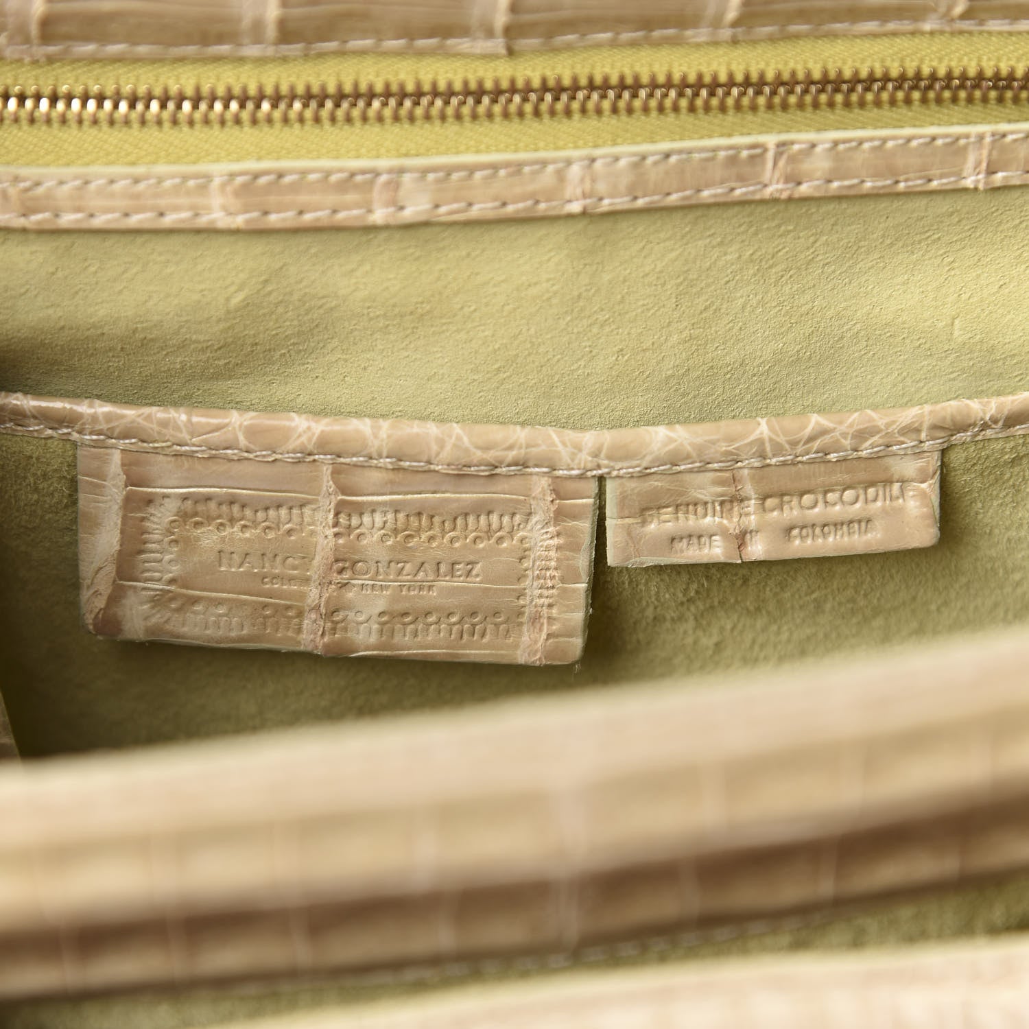Nancy Gonzalez Crocodile Top Handle Bag Ivory 9 of 11