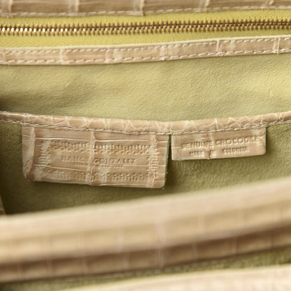 Nancy Gonzalez Crocodile Top Handle Bag Ivory 9 of 11