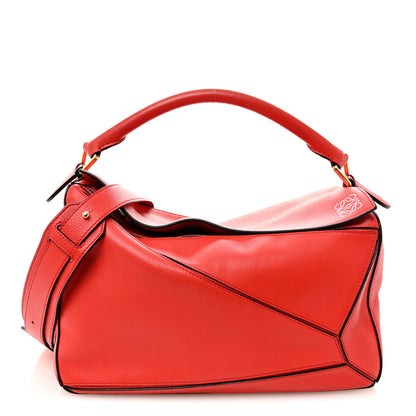 Loewe Calfskin Medium Puzzle Bag Scarlet 1 of 11
