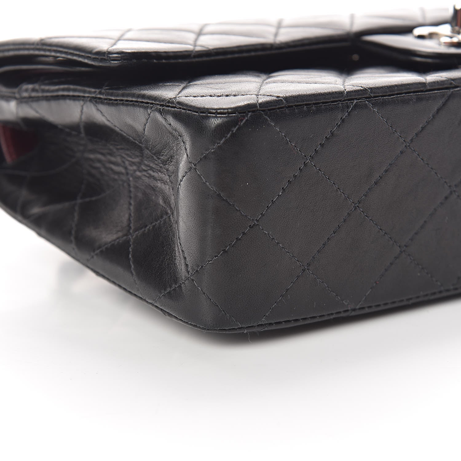 Chanel Lambskin Quilted Medium Double Flap Black 13 of 19