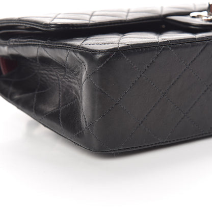 Chanel Lambskin Quilted Medium Double Flap Black 13 of 19