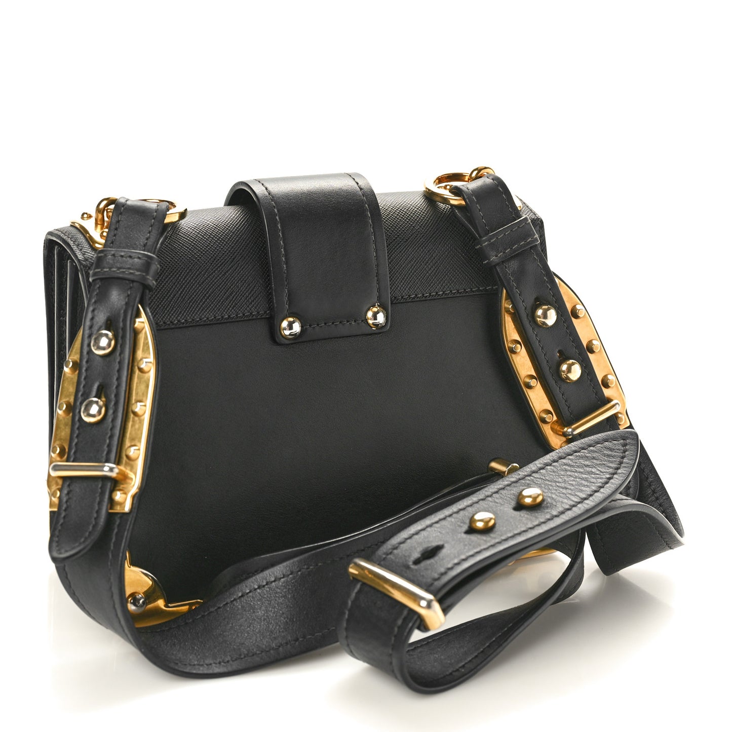 City Calf Saffiano Cahier Bag Black