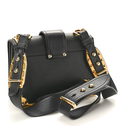 Prada City Calf Saffiano Cahier Bag Black 2 of 9