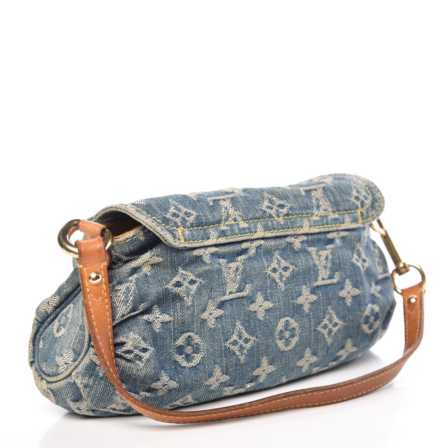 Louis Vuitton Monogram Denim Mini Pleaty Blue 3 of 13