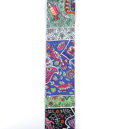 Hermes Silk Au Pays Des Oiseaux Fleurs Twilly Vert Vif Black Fuchsia 3 of 4