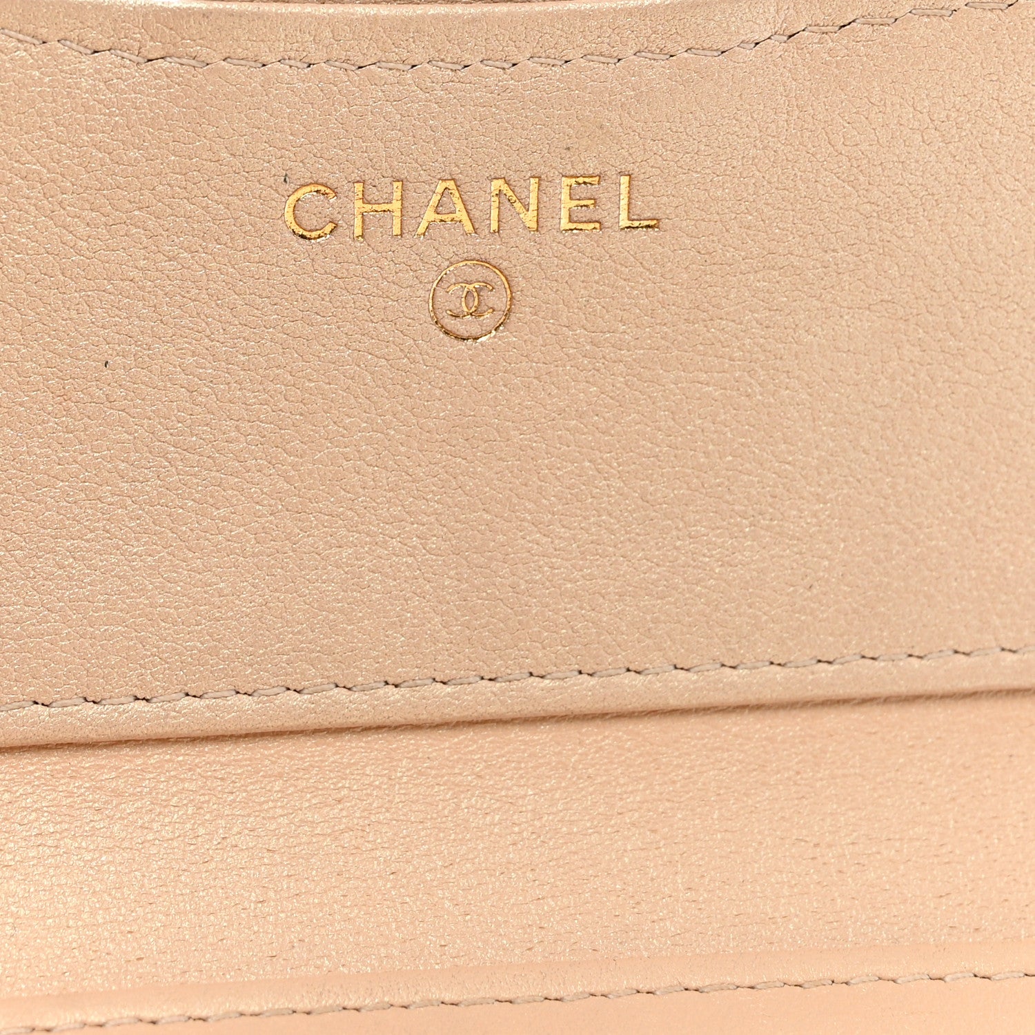 Chanel Iridescent Calfskin Quilted Compact Flap Wallet Beige 6 of 11