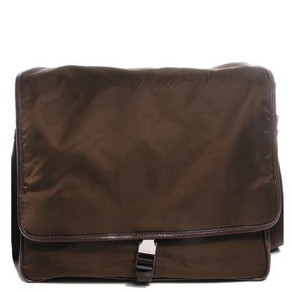 Prada Tessuto Saffiano Messenger Satchel Bruciato 1 of 18