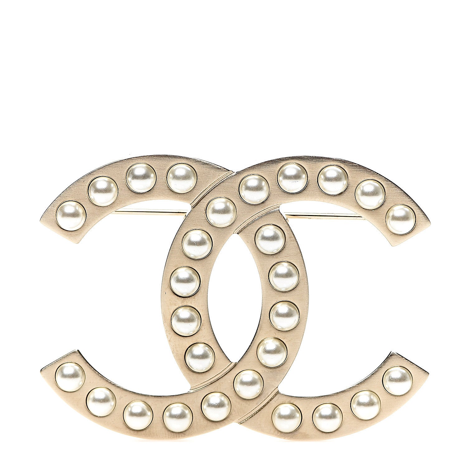Chanel Pearl CC Brooch Gold 1 of 4