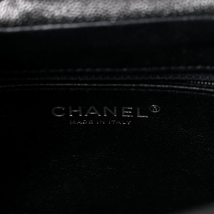 Chanel Metallic Caviar Quilted Filigree Backpack Dark Silver 6 of 11