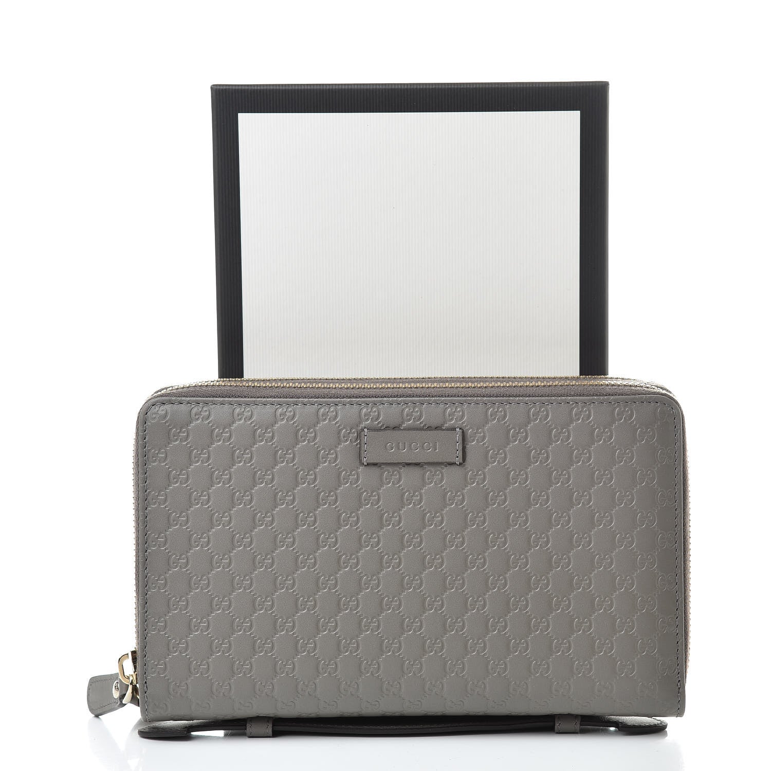 Gucci Soft Microguccissima Zip Around Top Handle Travel Wallet Loess 9 of 9