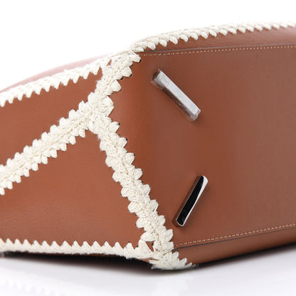 Loewe Calfskin Crochet Trim Medium Puzzle Bag Tan 6 of 9