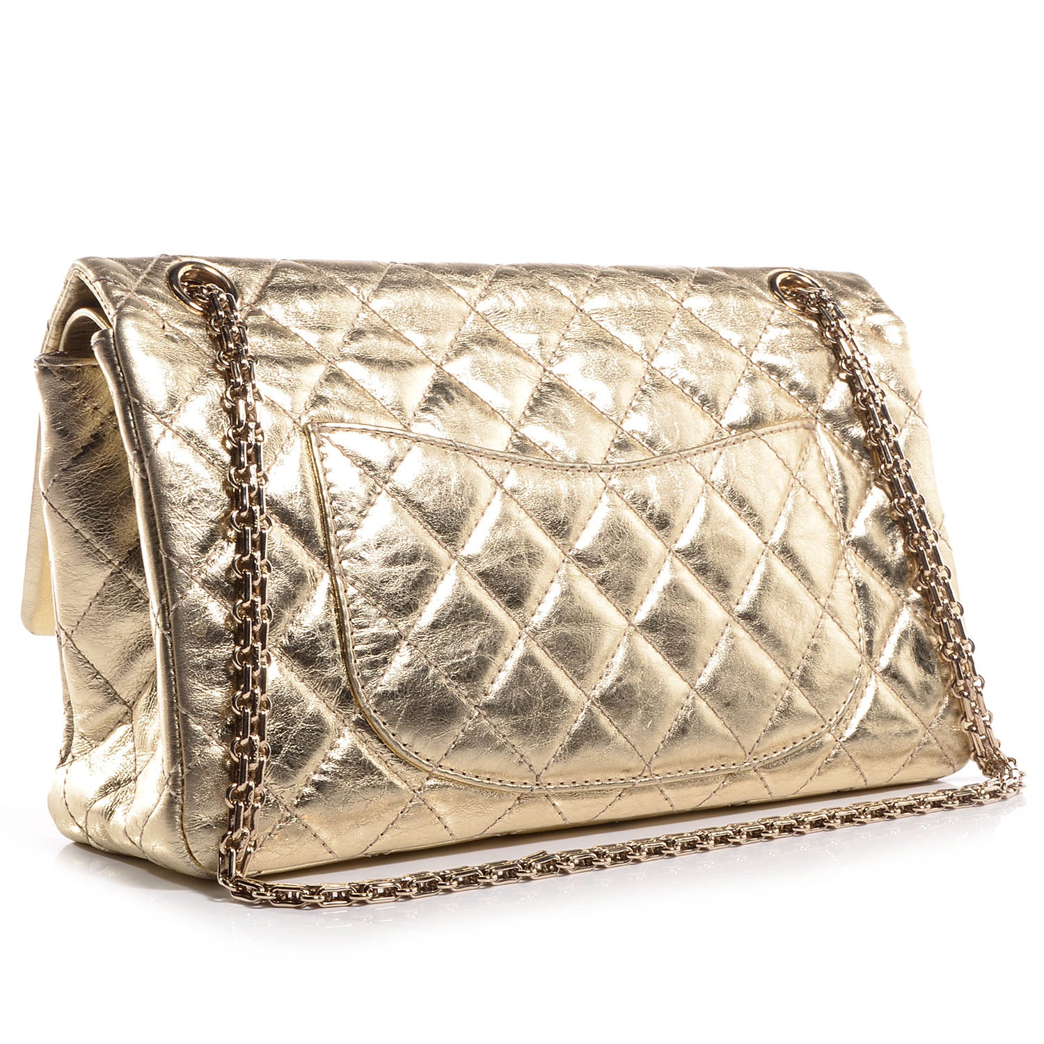 Chanel Aged Calfskin 2.55 Reissue 226 Flap Metallic Gold 5 of 11