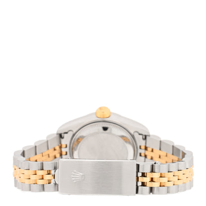 Rolex Stainless Steel 18K Yellow Gold Diamond 26mm Oyster Perpetual Datejust Watch Blue Gradient 69173 3 of 4