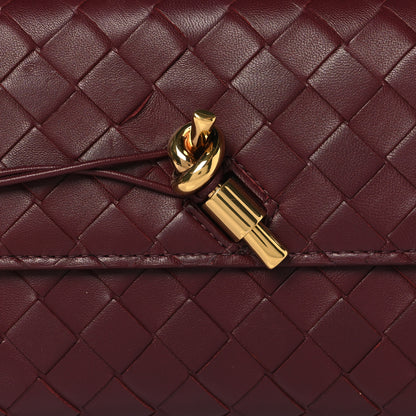 Bottega Veneta Nappa Intrecciato Long Andiamo Top Handle Clutch Barolo 8 of 12