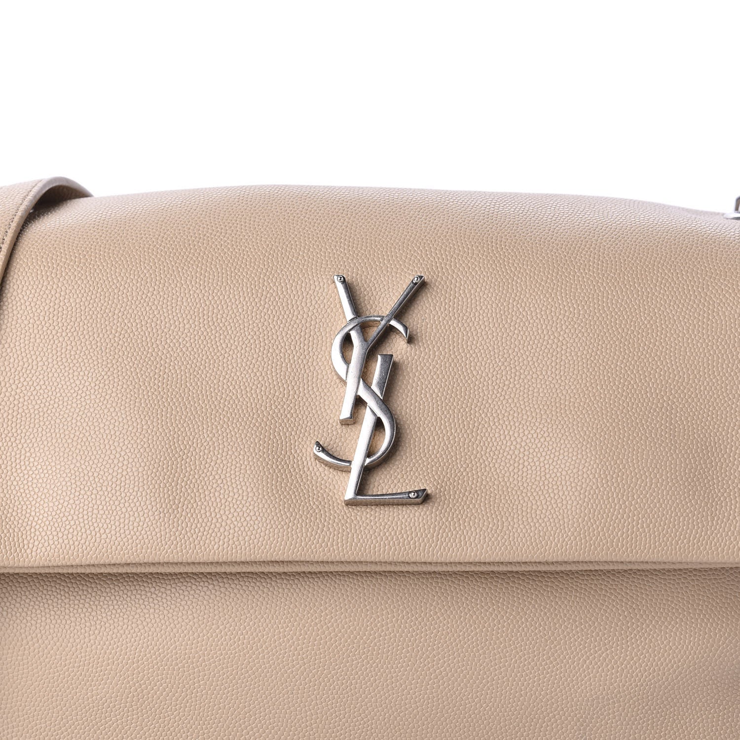 Saint Laurent Grain De Poudre Medium West Hollywood Monogram Fold-Over Nude Powder 15 of 15