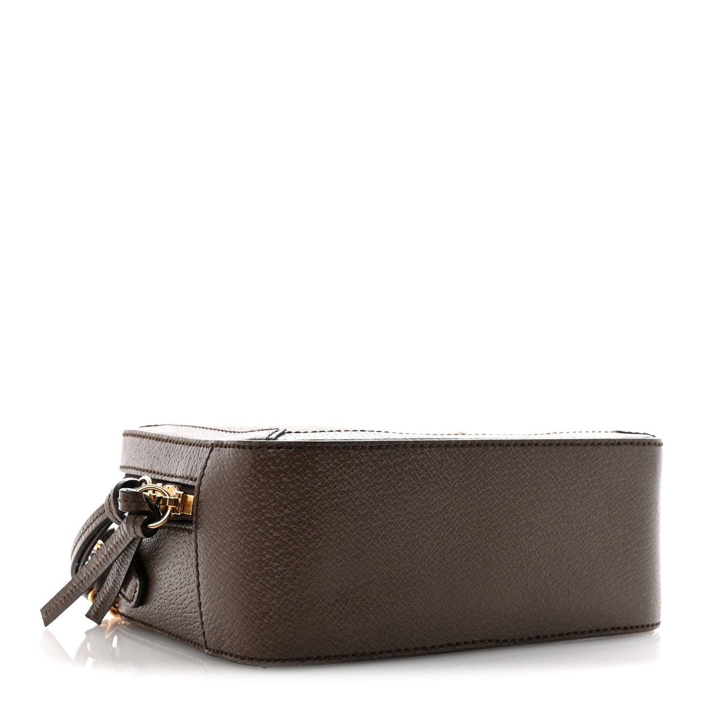 GG Supreme Monogram Mini Ophidia Top Handle Shoulder Bag Brown