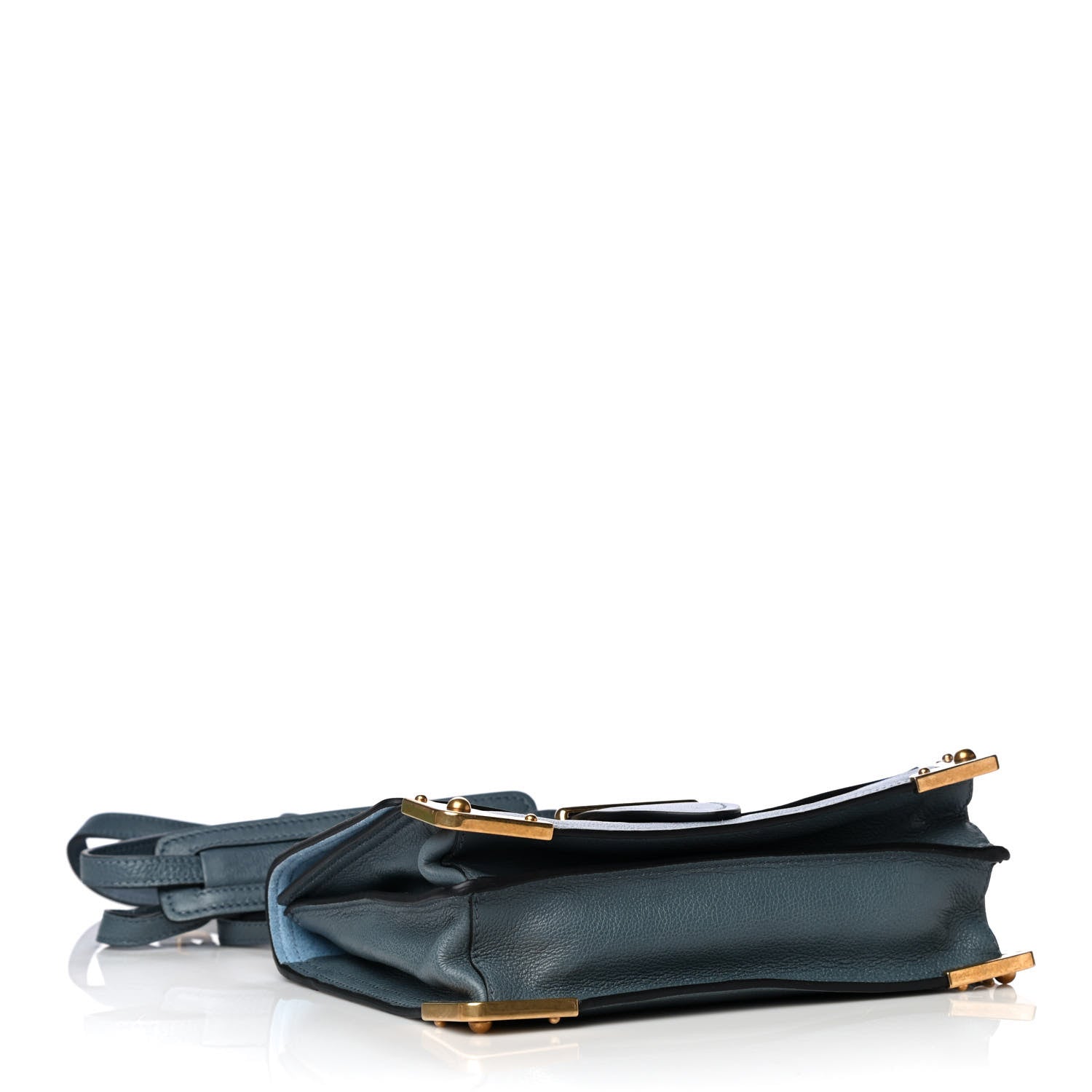 Prada Glace Calf Soft Cahier Bag Marine Astrale 5 of 22