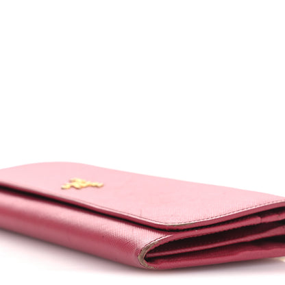 Prada Saffiano Metal Oro Chain Wallet Peonia 10 of 15
