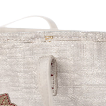 Fendi Zucca Spalmati Floral Embroidered Large Roll Tote White 11 of 13