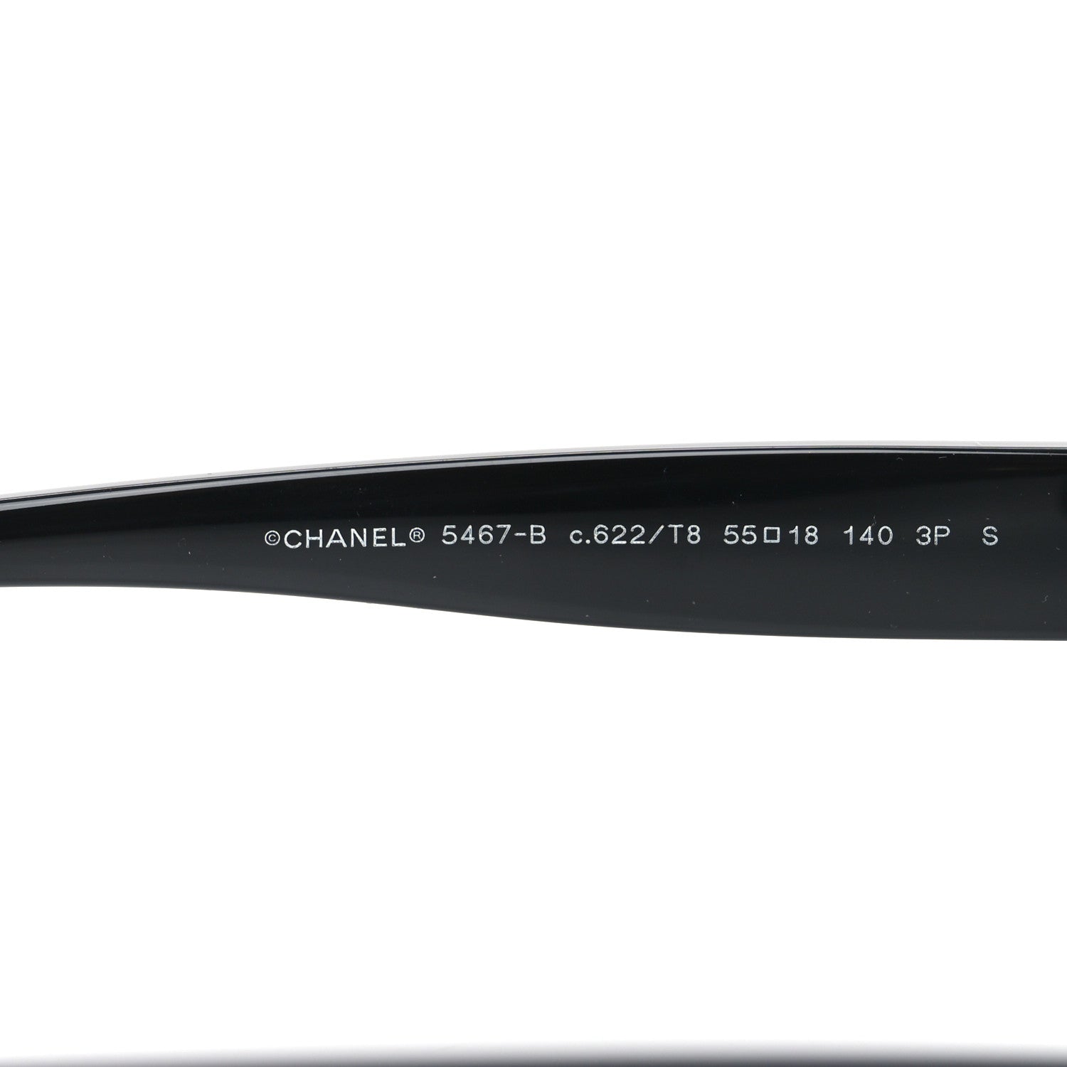 Chanel Acetate Strass Pilot Sunglasses 5467-B Black 5 of 7
