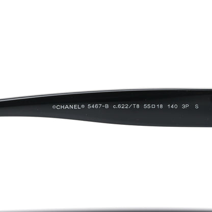 Chanel Acetate Strass Pilot Sunglasses 5467-B Black 5 of 7
