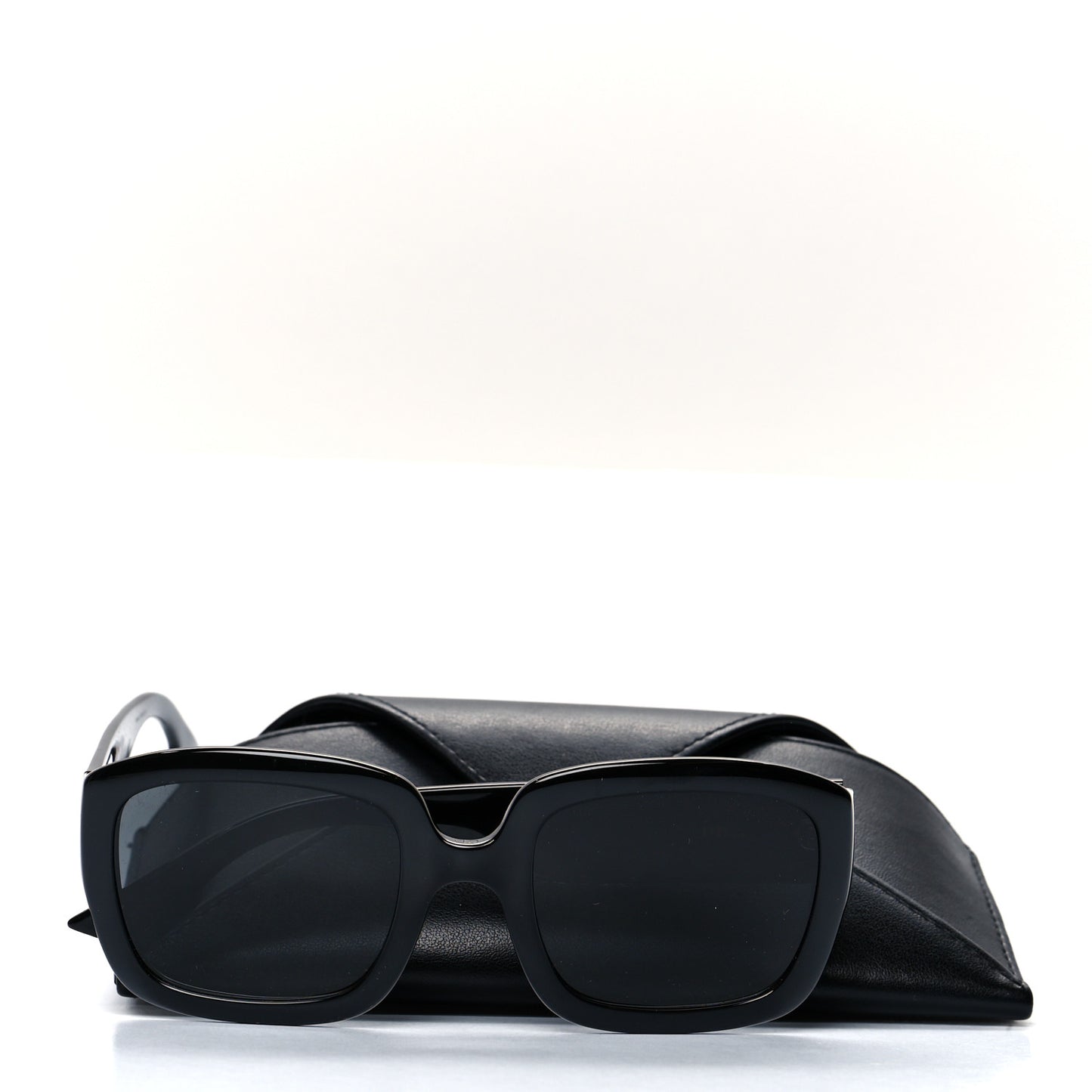 Acetate D Dior Square Sunglasses Black