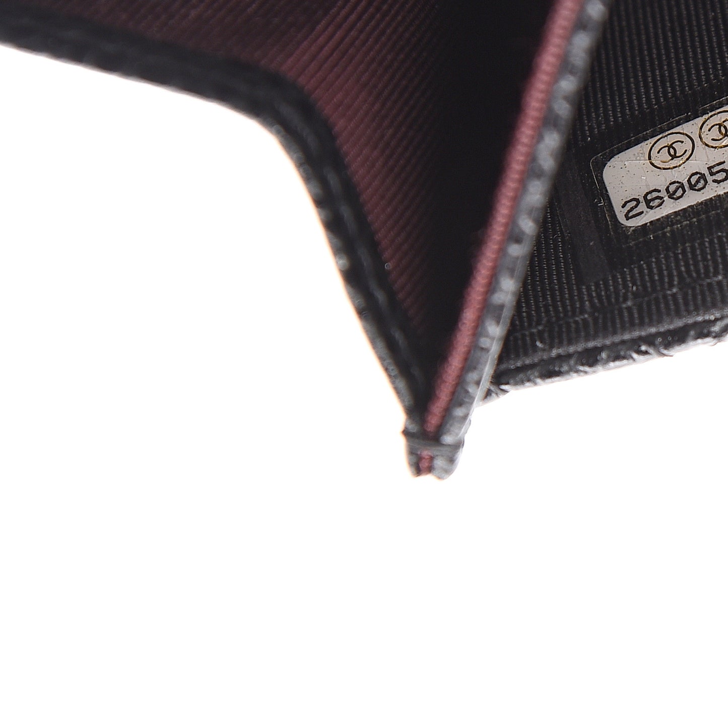 Caviar Quilted Flap Card Holder Black