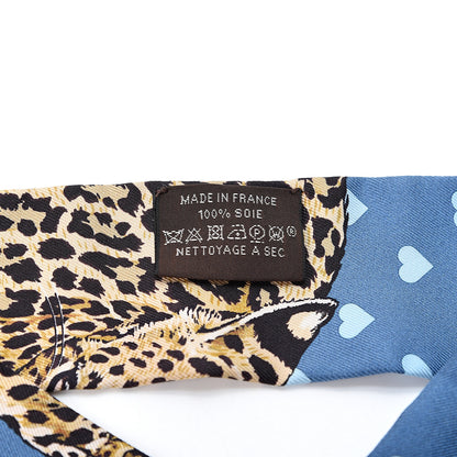 Hermes Silk Jungle Love Twilly Gris Bleuete Vert 3 of 4