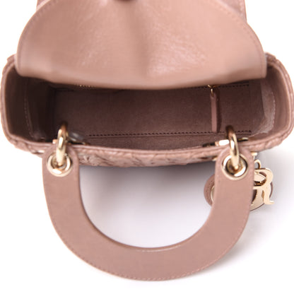 Christian Dior Lambskin Gathered Mini Lady Dior Fard 4 of 9