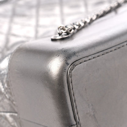 Chanel Metallic Crumpled Calfskin Quilted Small Gabrielle Backpack Silver 10 of 14