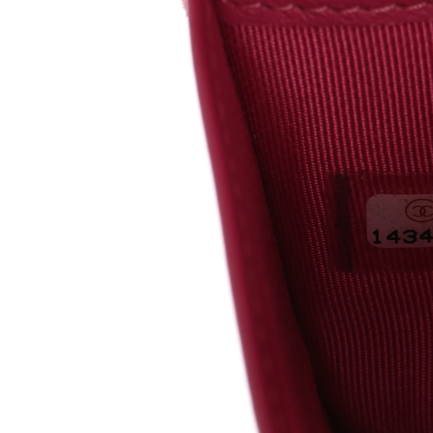 Patent Calfskin Quilted Yen Wallet Dark Pink