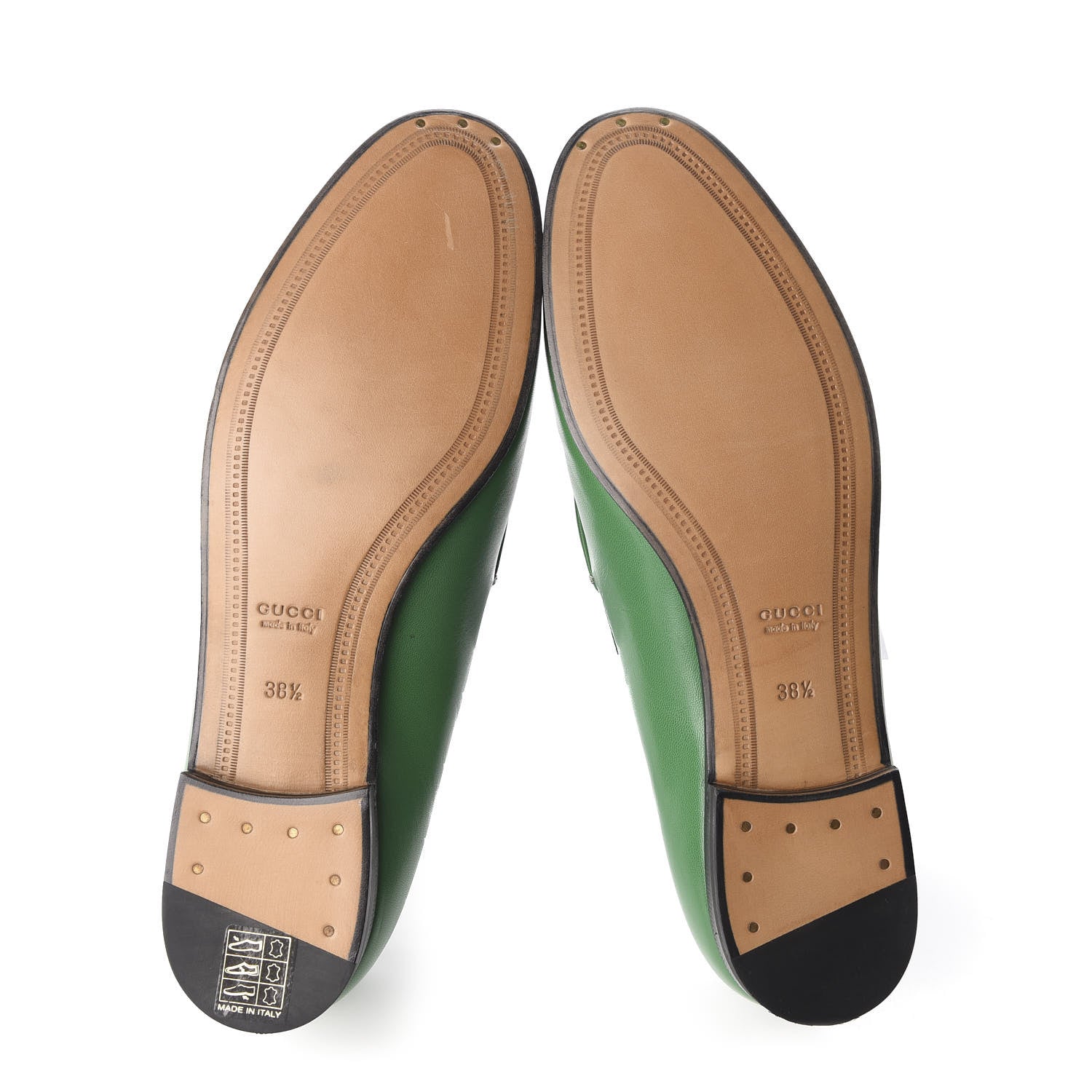 Gucci Malaga Kid Womens Jordaan Loafers 38.5 New Shamarock 6 of 11