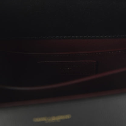 Saint Laurent Grain de Poudre Mini Classic Monogram Cassandra Top Handle Black Rouge Legion 8 of 9