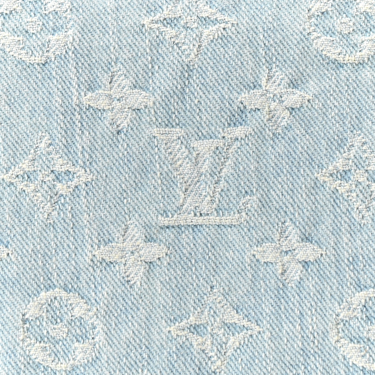 Monogram Denim CarryAll PM Sky Blue