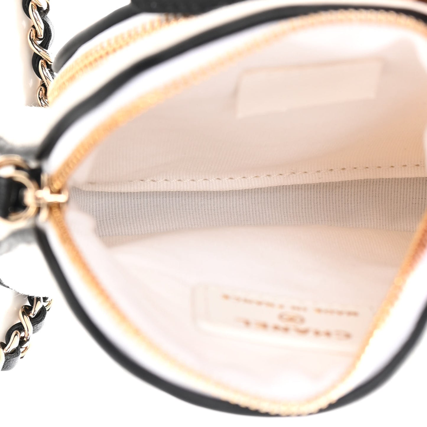 Canvas Calfskin Tennis Racket Mini Bag White Black