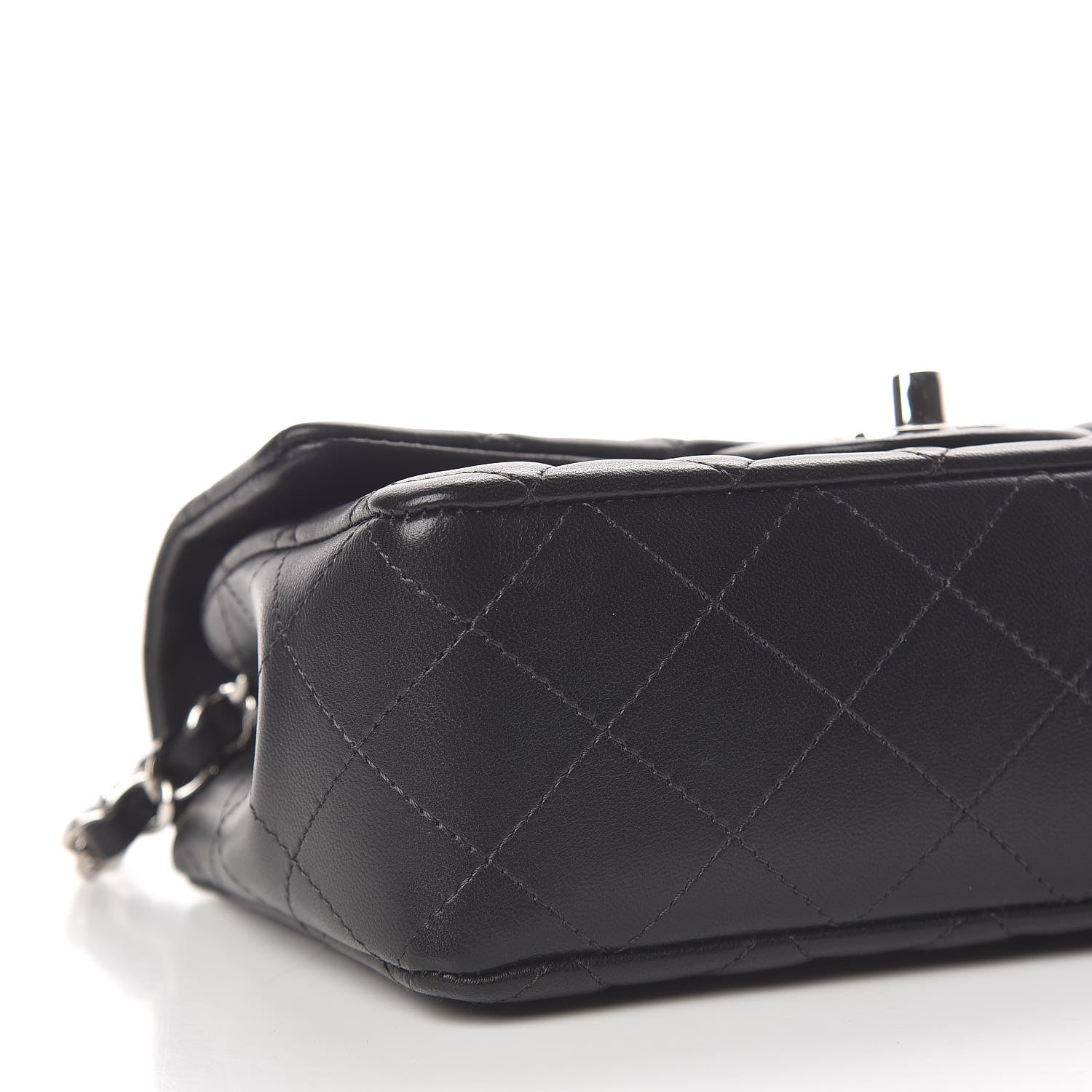 Chanel Lambskin Quilted Mini Rectangular Flap Black 8 of 11