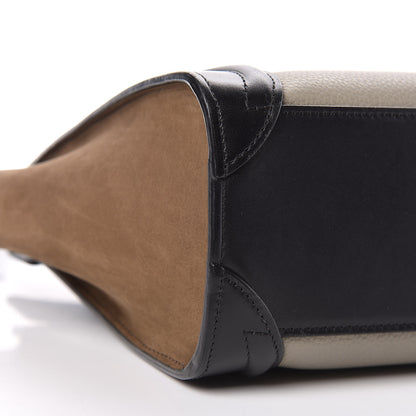 Celine Smooth Drummed Calfskin Nano Tri-Color Luggage Stone 5 of 13