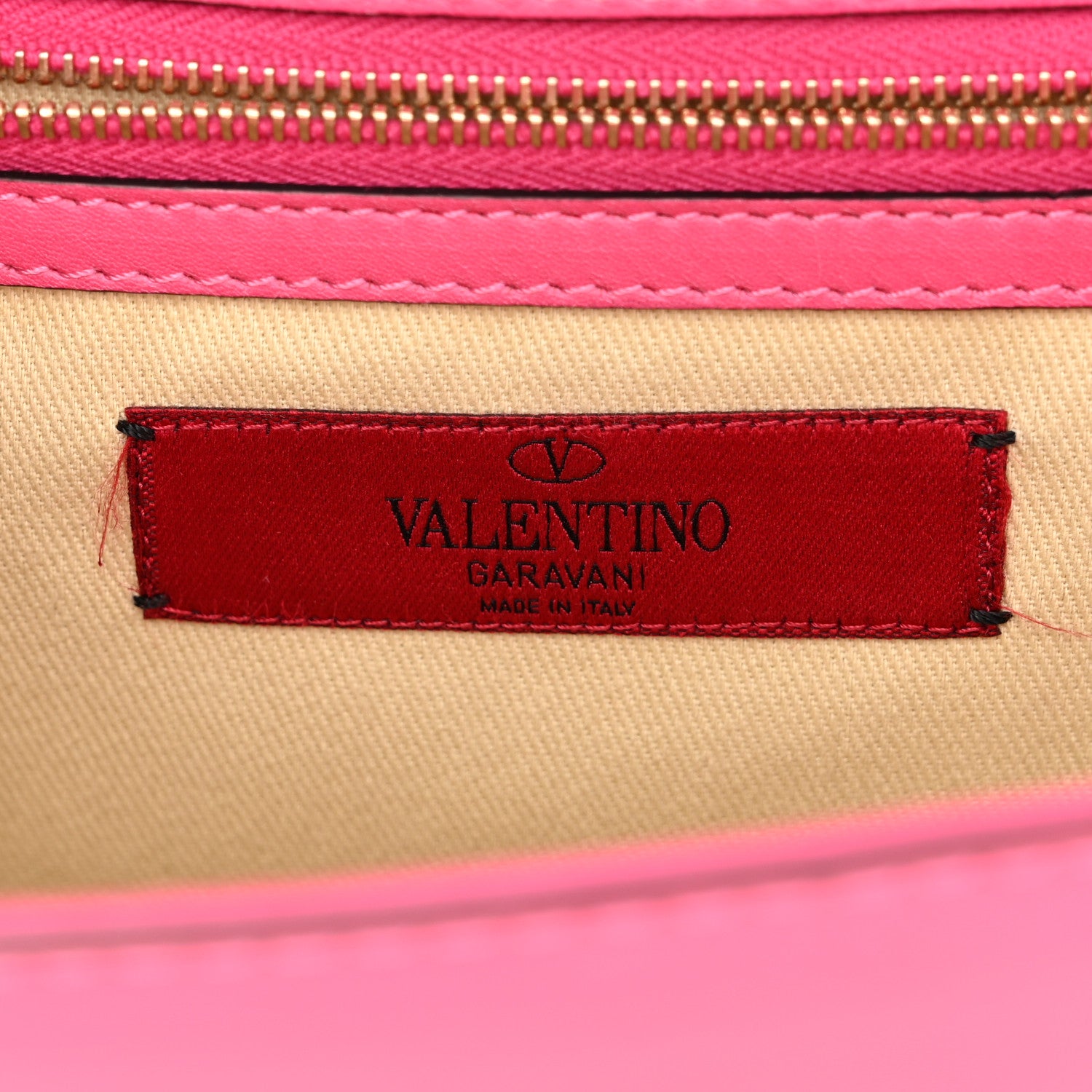 Valentino Garavani Vitello Medium Glam Lock Rockstud Flap Fuxia Fluo 5 of 10
