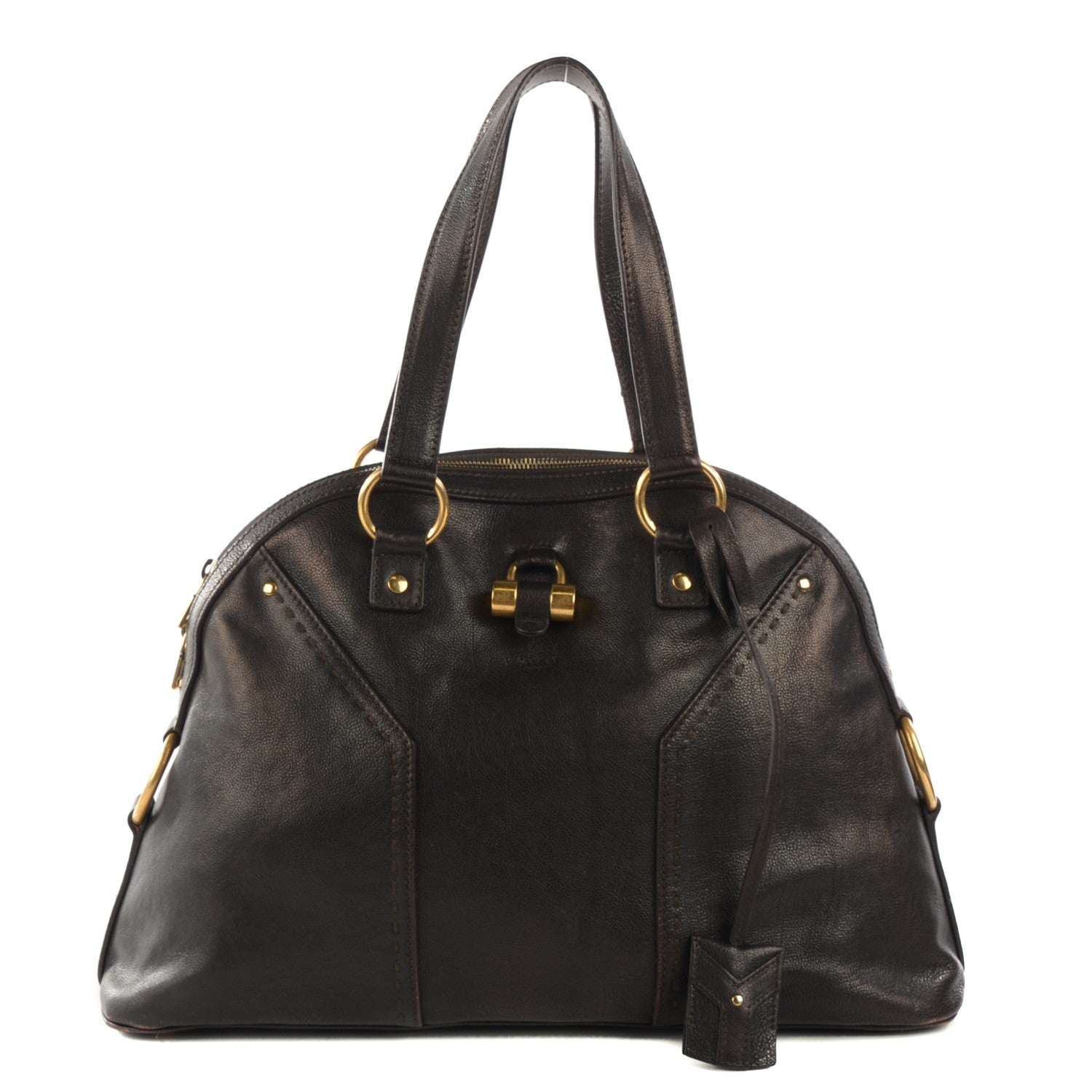 Saint Laurent Calfskin Large Muse Chocolate 1 of 12