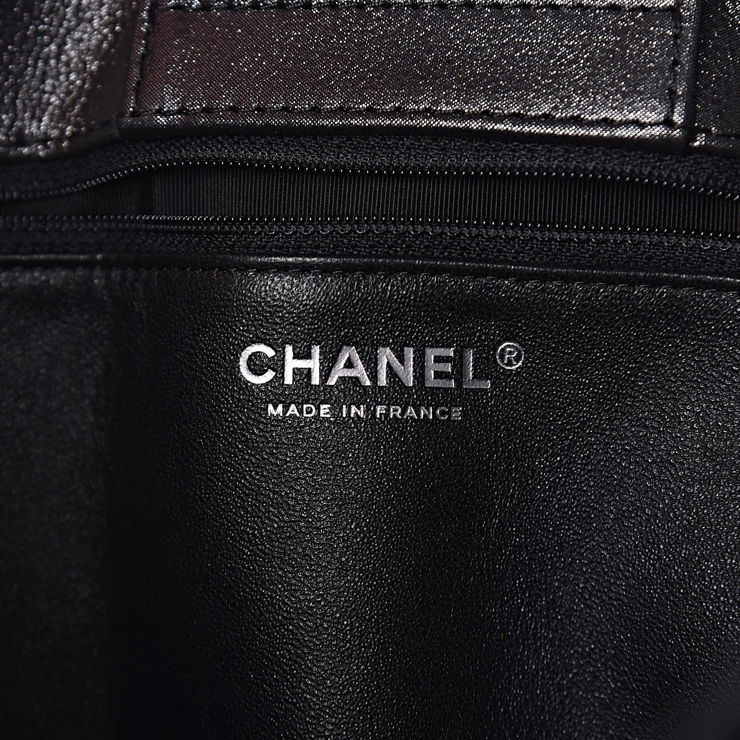 Chanel Iridescent Calfskin CC East West Shopping Tote Black 6 of 9