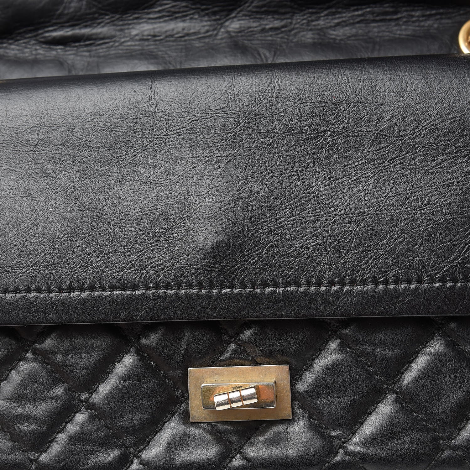 Chanel Aged Calfskin Quilted 2.55 Reissue 225 Flap Black 14 of 15