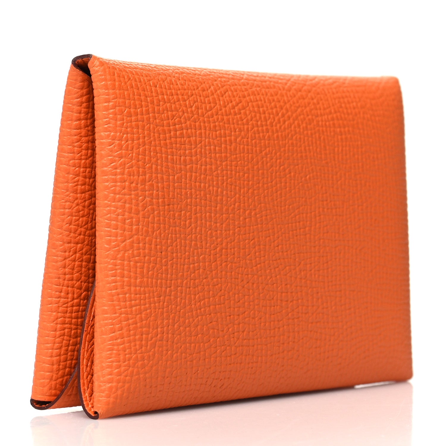 Hermes Epsom Calvi Duo Card Case Orange 3 of 10