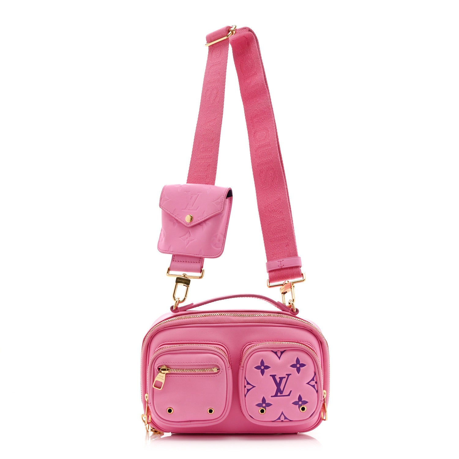 Louis Vuitton Calfskin Embossed Monogram Vuittamins Utility Crossbody Rose Violet 1 of 9