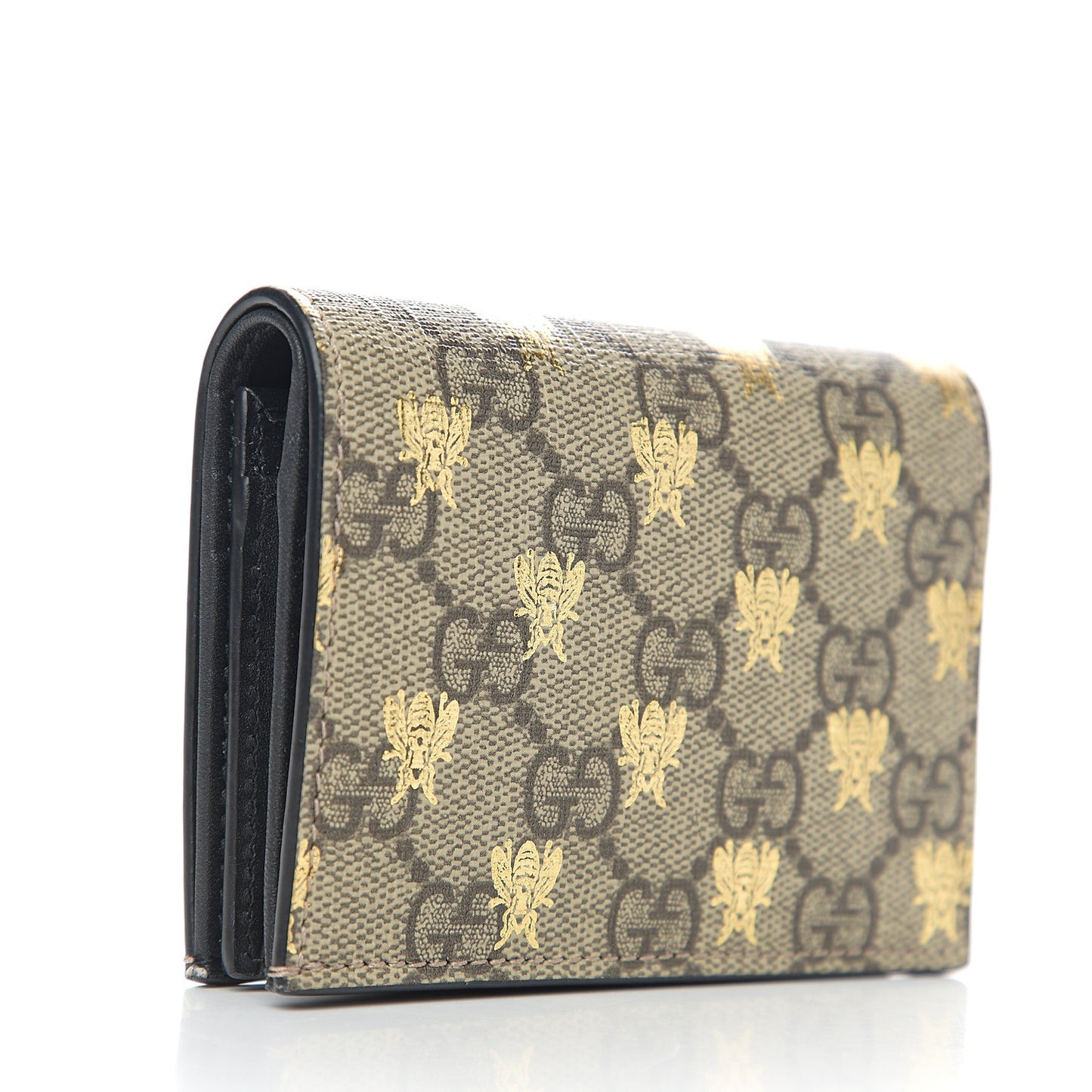 GG Supreme Monogram Bee Print Card Case