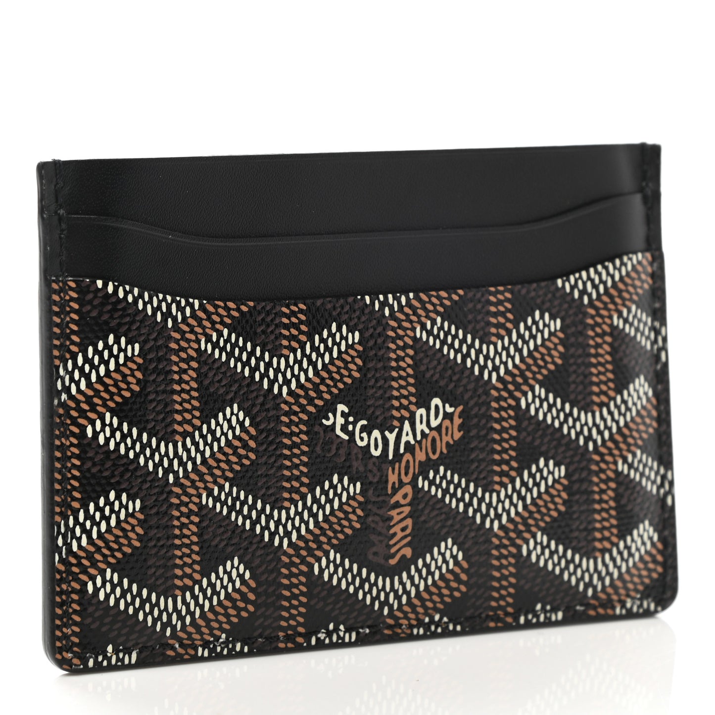 Goyardine Saint Sulpice Card Holder Black