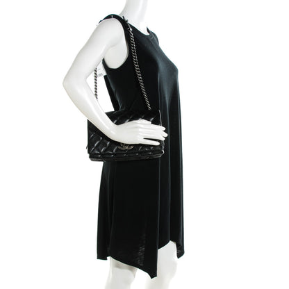Chanel Metallic Goatskin Quilted Medium City Rock Flap Black 2 of 8