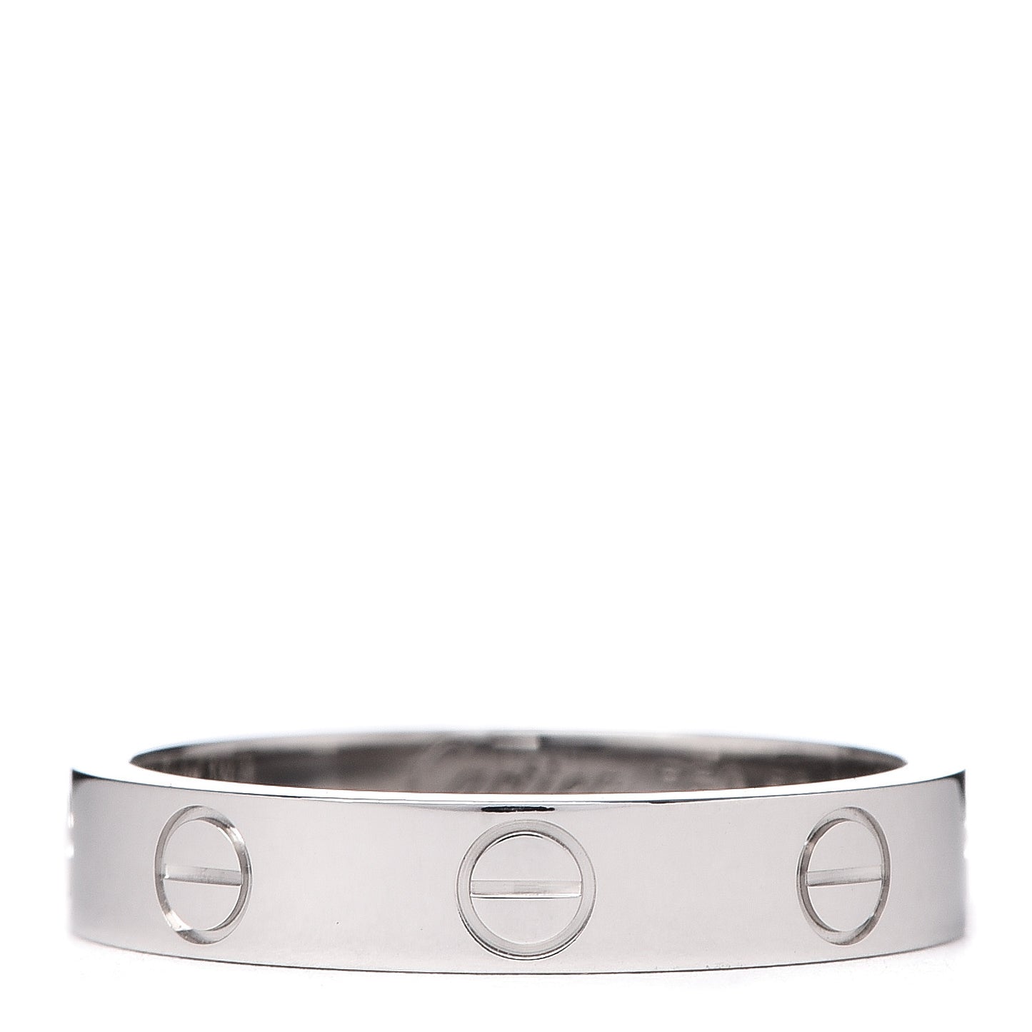 18K White Gold 3.5mm LOVE Wedding Band Ring 52 6