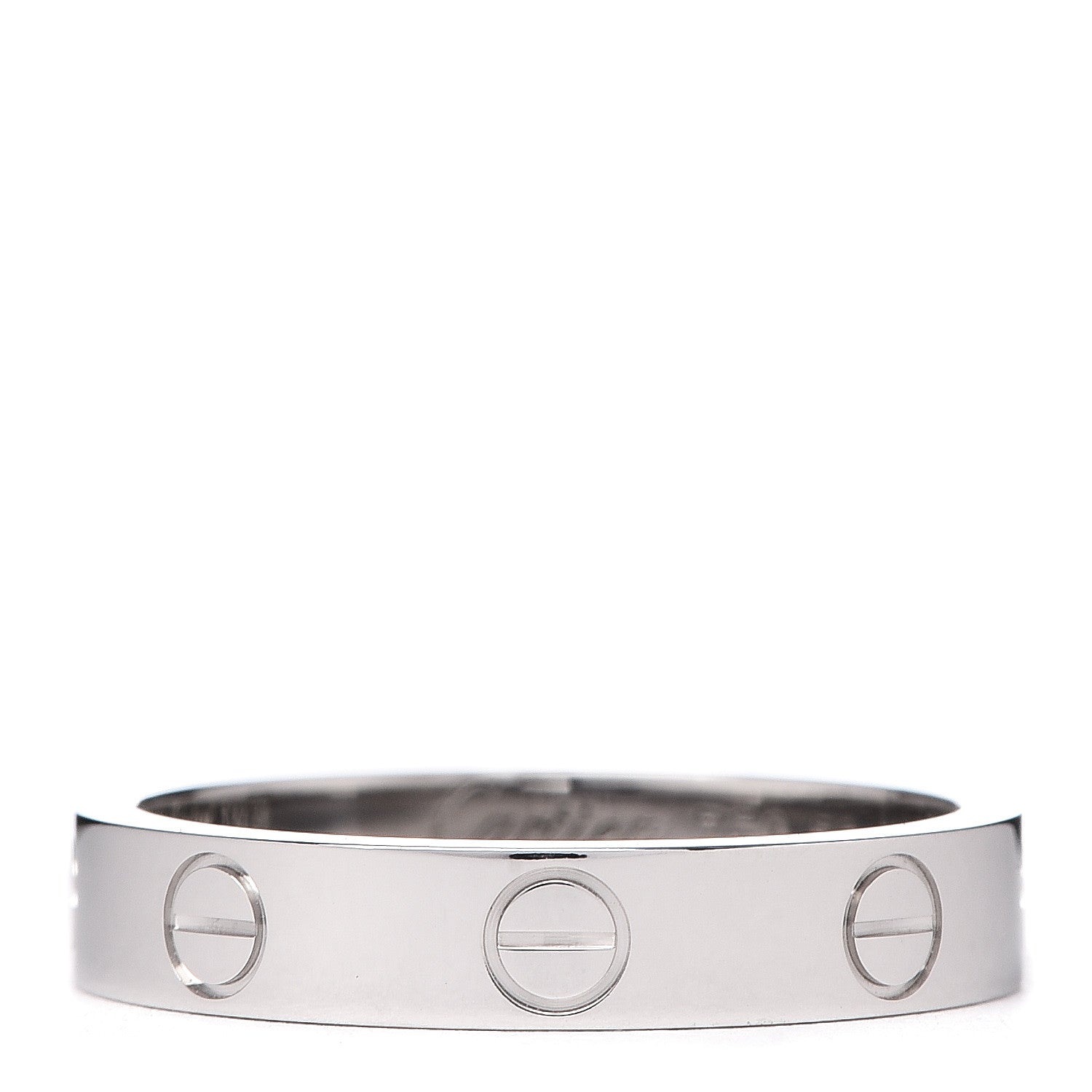 Cartier 18K White Gold 3.5mm LOVE Wedding Band Ring 52 6 1 of 4